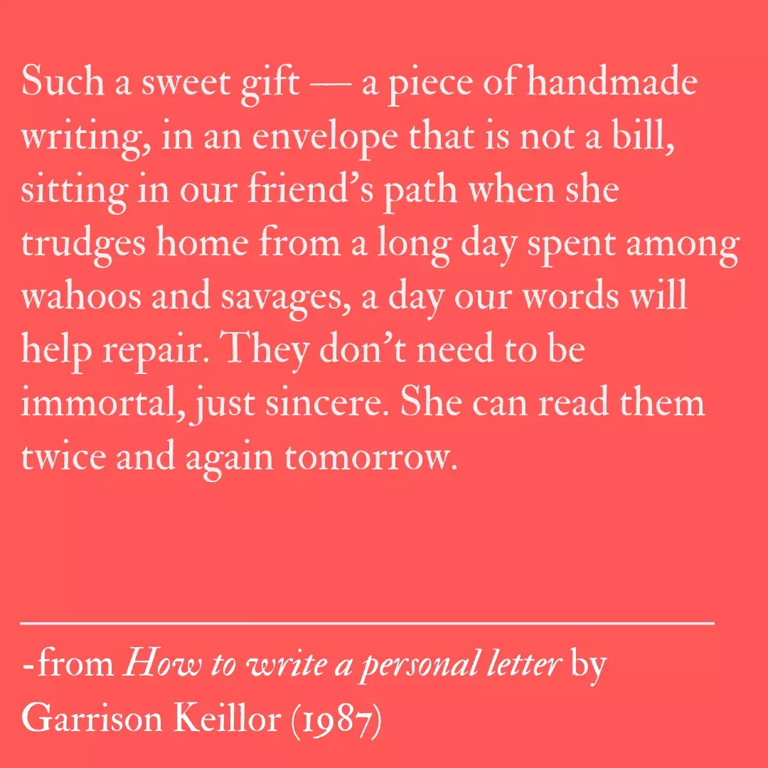 Of Letters, Conversations and Connections