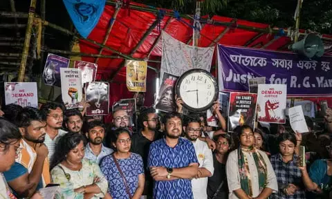 Protests For Justice Eclipse Durga Puja Celebrations In Kolkata