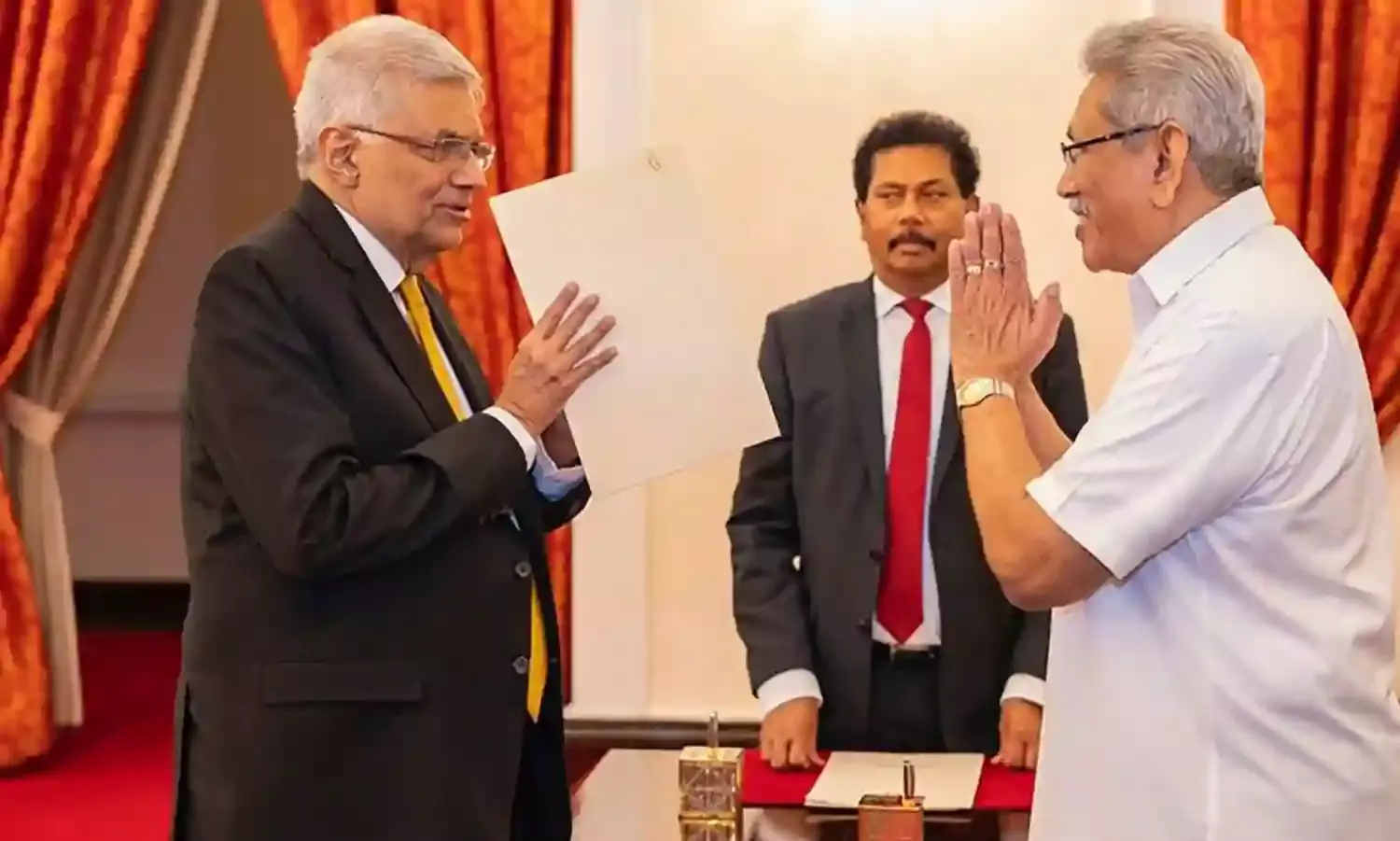 Wickremesinghe succeeds Mahinda Rajapaksa