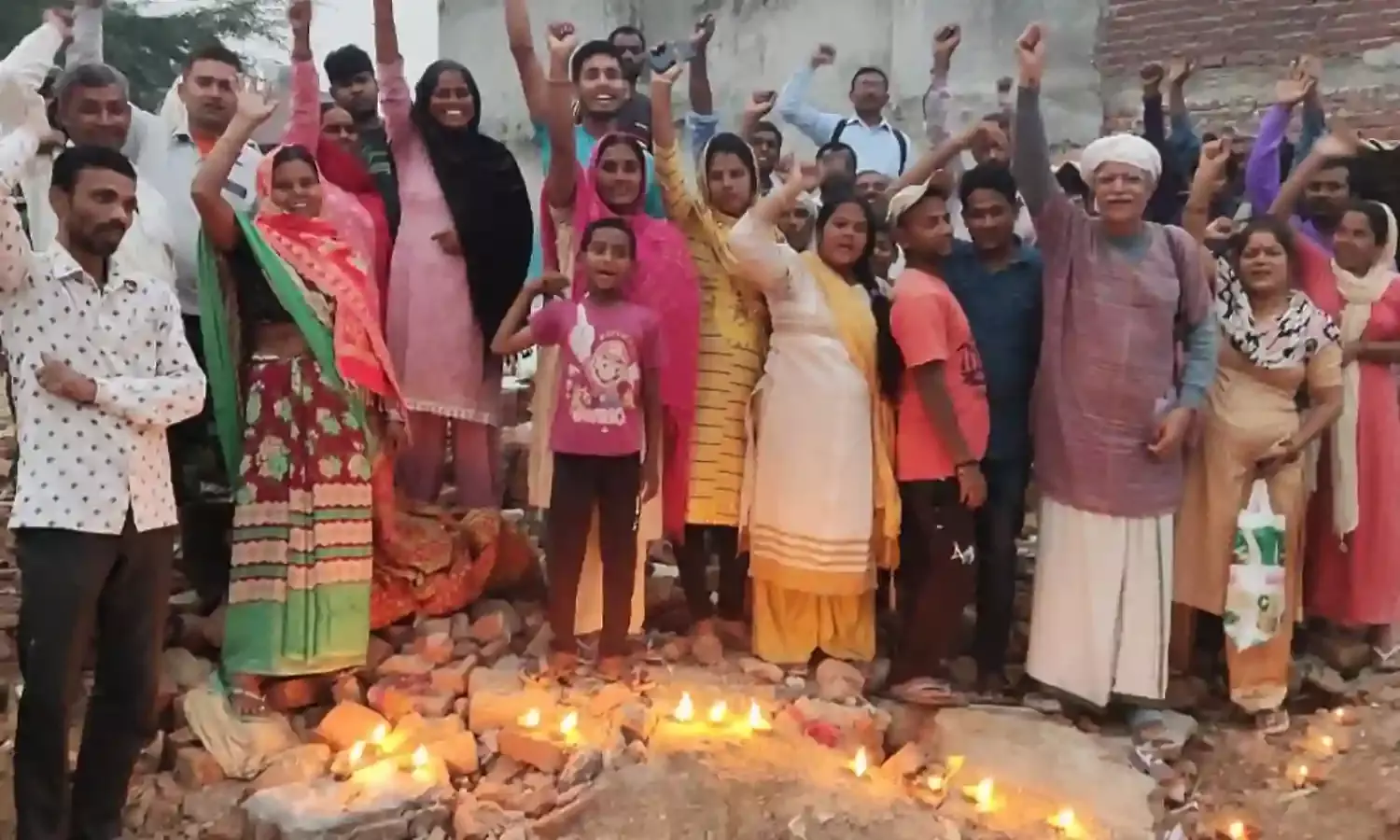 Khori Residents Celebrate Diwali Amidst Court Ordered Rubble