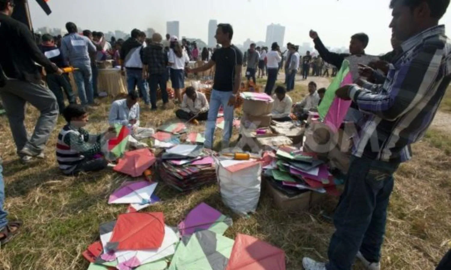Fighting Kites in Kolkata Skies Trail Deadly Stings