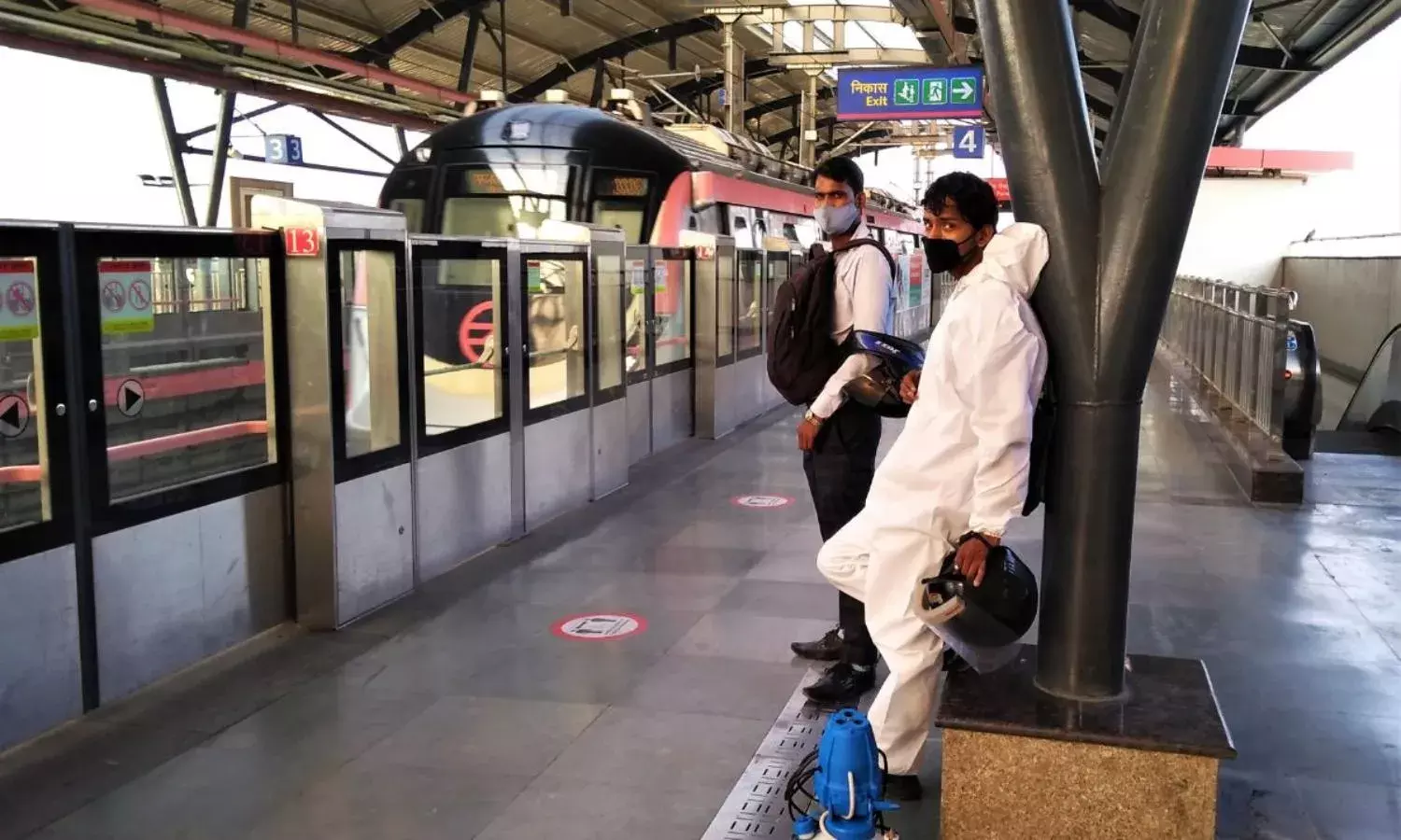In Pictures: Delhi Metro Resumes