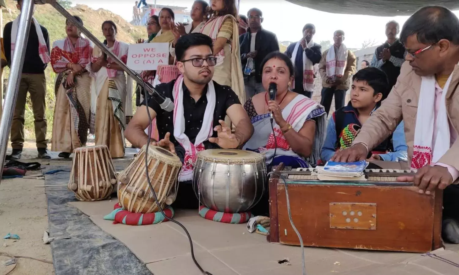 Northeast Protests Against CAA with Dharnas and Songs