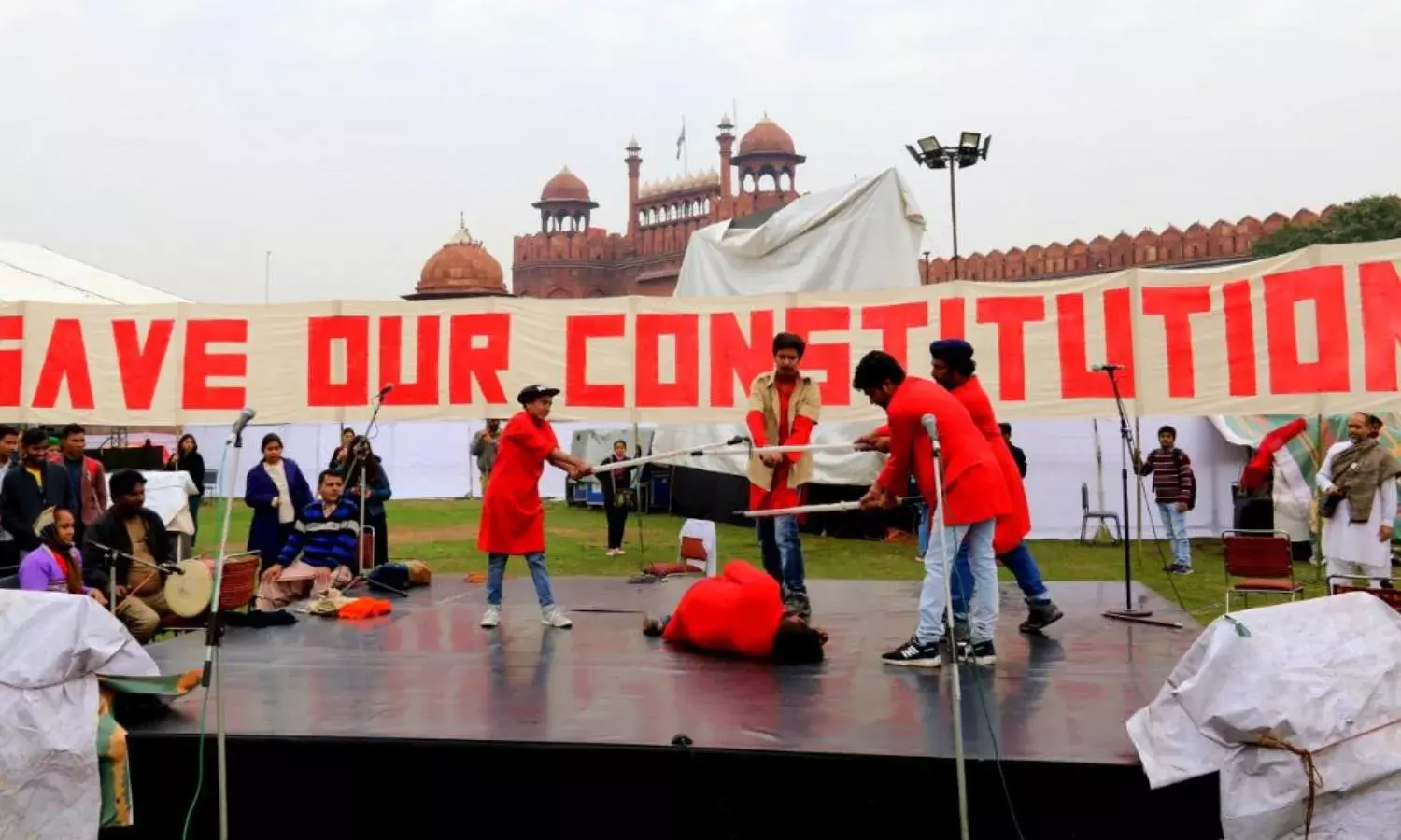 Save Our Constitution! Rallying Cry of Artists and Youth at Red Fort
