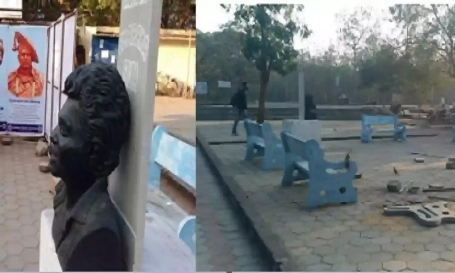 Desecration of Portraits Sparks Protests in Hyderabad University Ahead of Rohith Vemula’s Third Death Anniversary Desecration of Portraits Sparks Protests in Hyderabad University Ahead of Rohith Vemula’s Third Death Anniversary