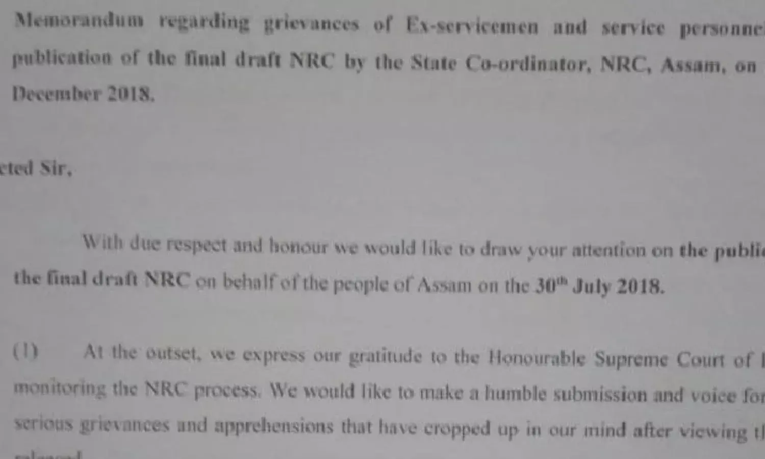 Left out in the NRC, Fomer Army Soldiers Write to President: Is This What We Deserve?