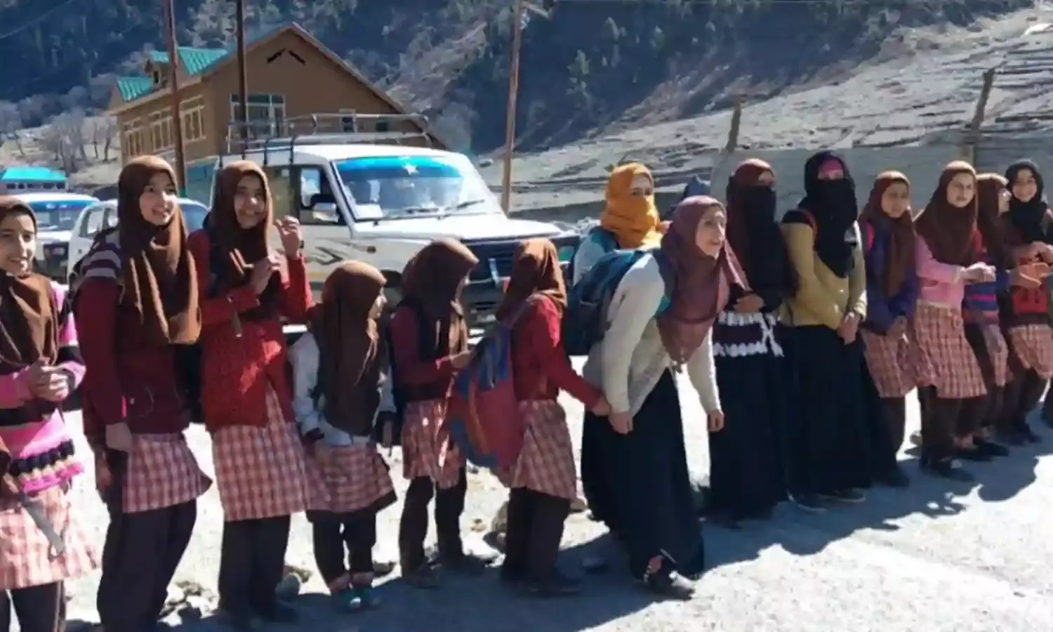 Give Us Back Our Teachers: School Children Protest On the Roads In Kashmirs Little Known Town